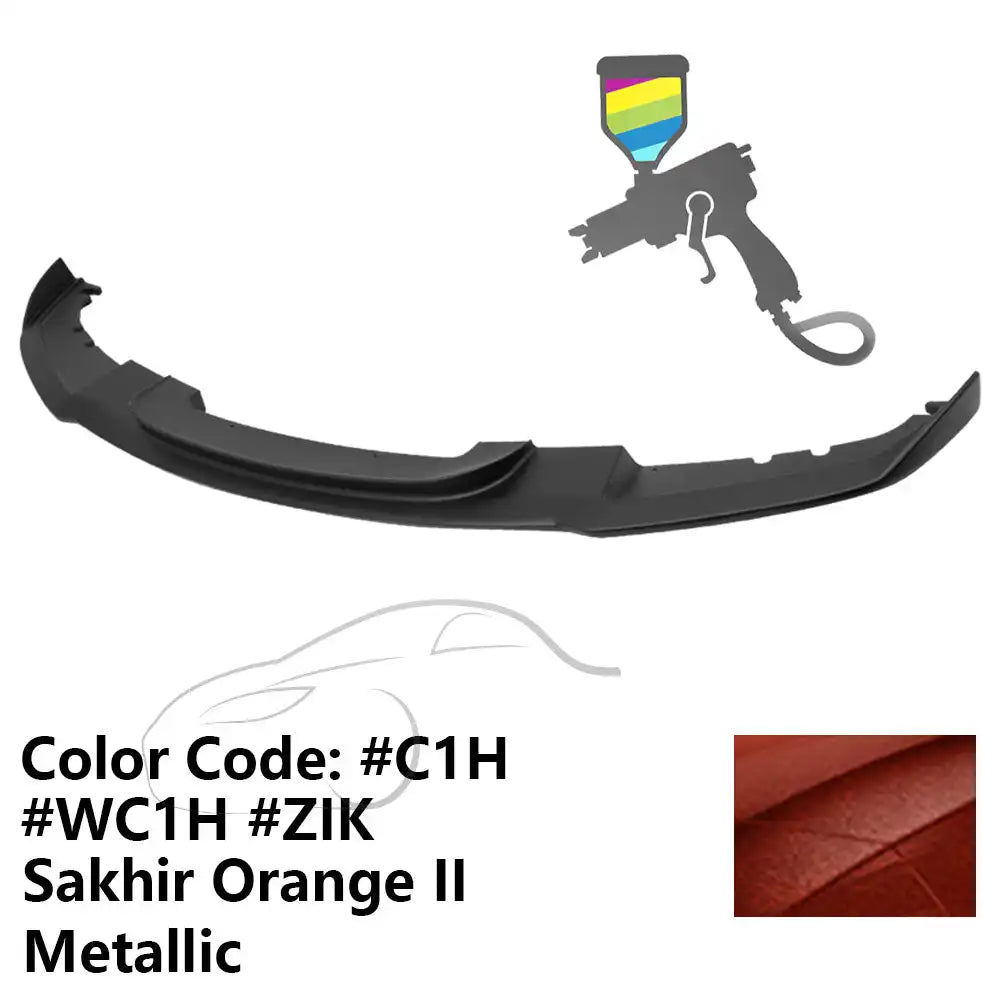 2012-2018 BMW F30 3 Series M Sport Front Bumper Lip Chin Spoiler Painted #C1H, WC1H, ZIK Sakhir Orange II Metallic
