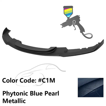 2012-2018 BMW F30 3 Series M Sport Front Bumper Lip Chin Spoiler Painted #C1M Phytonic Blue Pearl Metallic