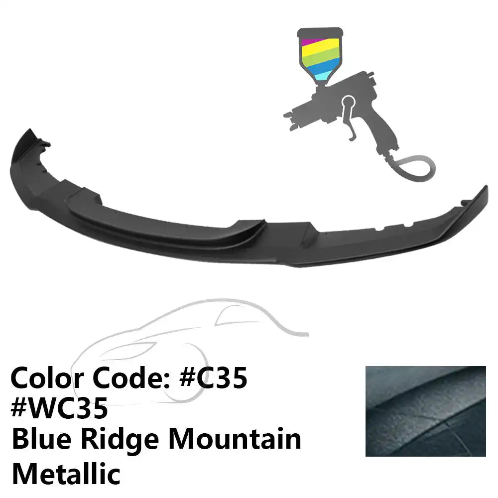 2012-2018 BMW F30 3 Series M Sport Front Bumper Lip Chin Spoiler Painted #C35, WC35 Blue Ridge Mountain Metallic