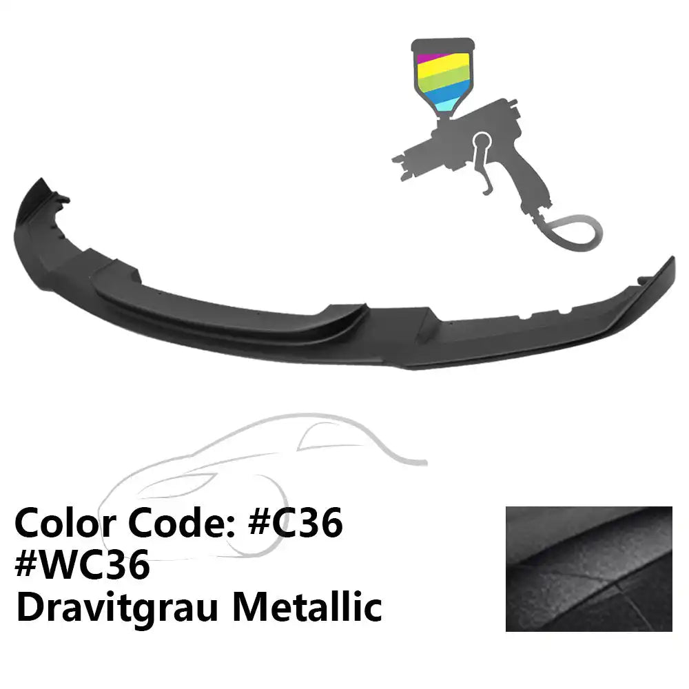 2012-2018 BMW F30 3 Series M Sport Front Bumper Lip Chin Spoiler Painted #C36, WC36 Dravitgrau Metallic