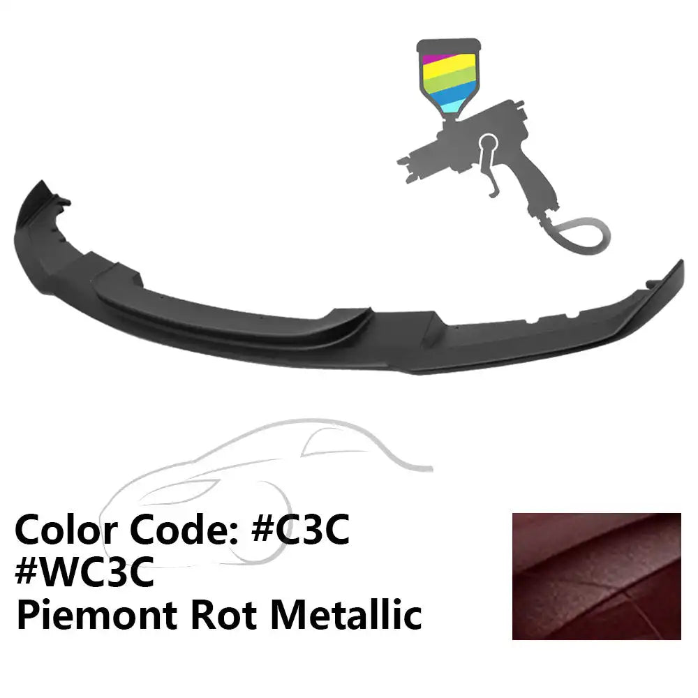2012-2018 BMW F30 3 Series M Sport Front Bumper Lip Chin Spoiler Painted #C3C, WC3C Piemont Rot Metallic