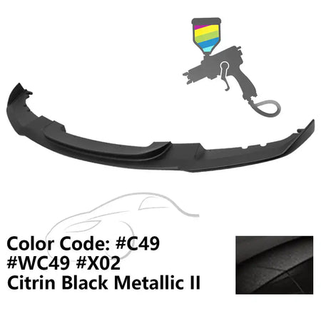 2012-2018 BMW F30 3 Series M Sport Front Bumper Lip Chin Spoiler Painted #C49, WC49, X02 Citrin Black Metallic II