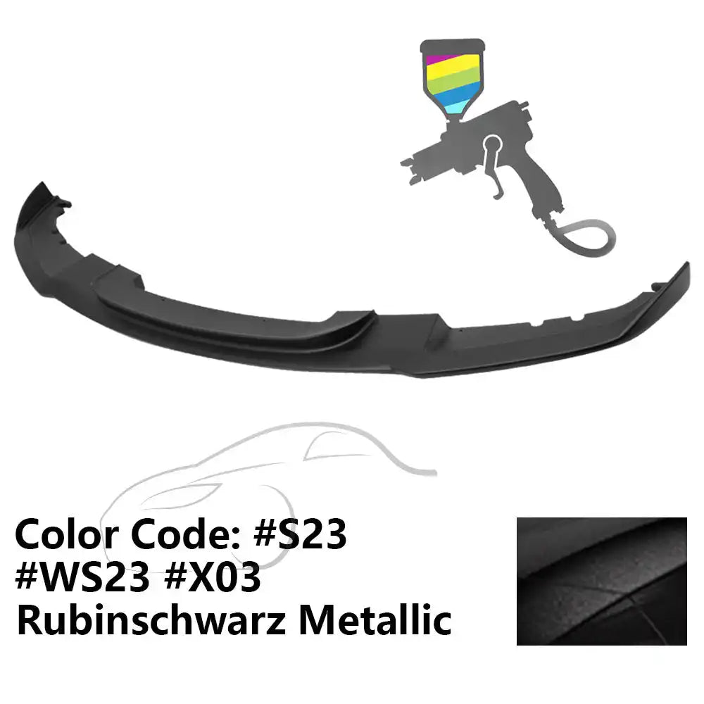 2012-2018 BMW F30 3 Series M Sport Front Bumper Lip Chin Spoiler Painted #S23, WS23, X03 Rubinschwarz Metallic