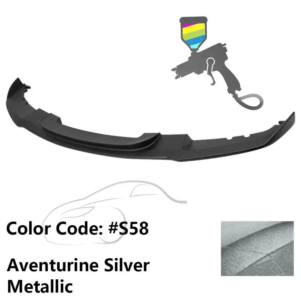 2012-2018 BMW F30 3 Series M Sport Front Bumper Lip Chin Spoiler Painted #S58 Aventurine Silver Metallic