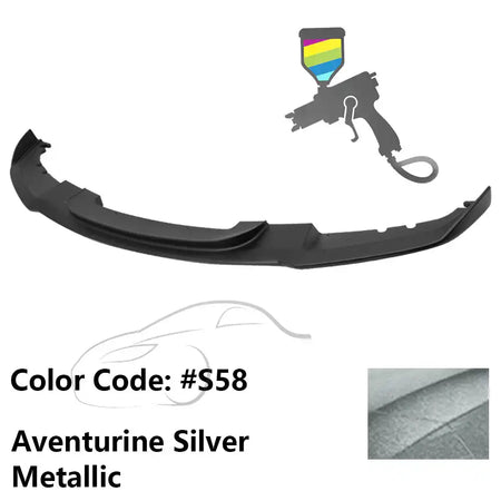 2012-2018 BMW F30 3 Series M Sport Front Bumper Lip Chin Spoiler Painted #S58 Aventurine Silver Metallic