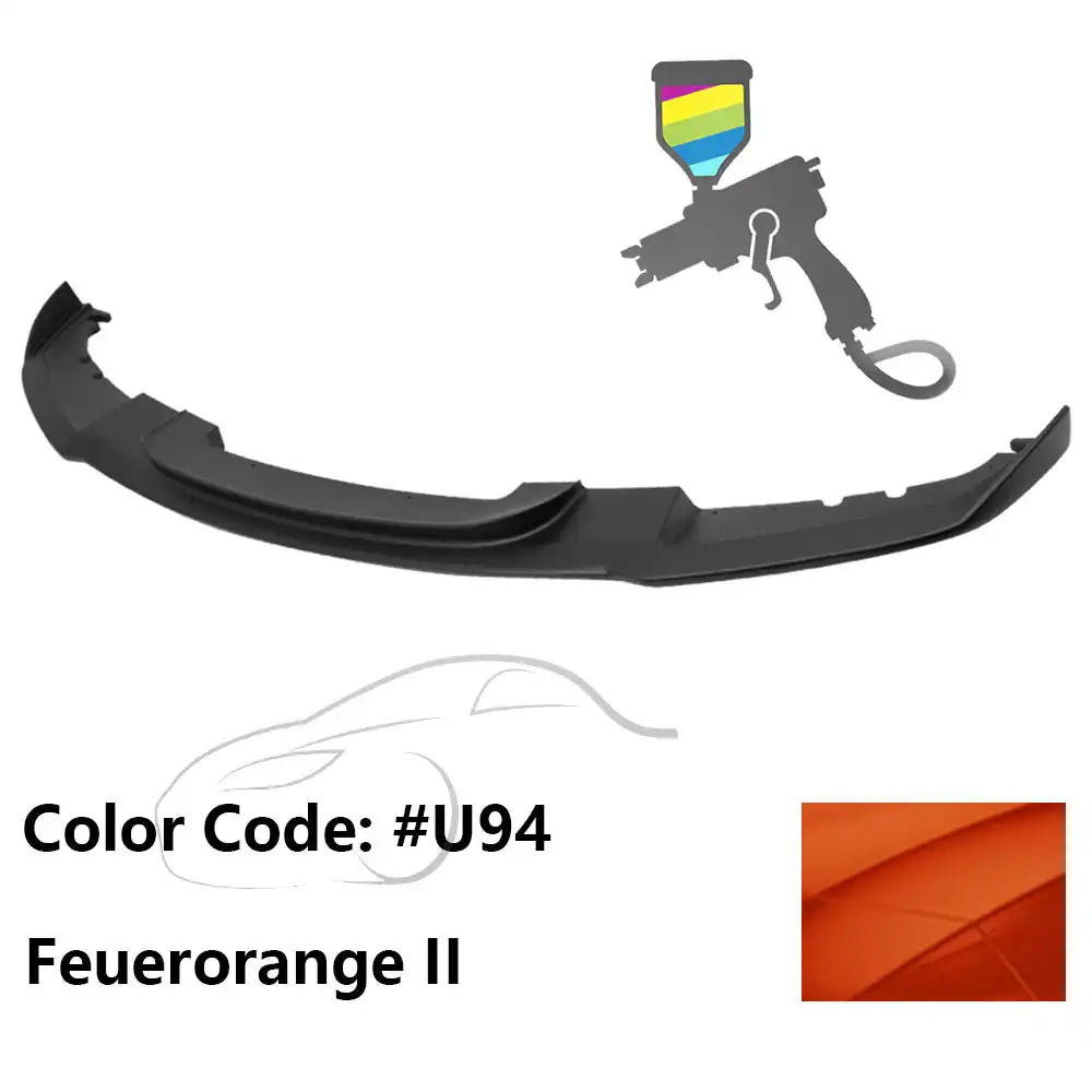 2012-2018 BMW F30 3 Series M Sport Front Bumper Lip Chin Spoiler Painted #U94 Feuerorange II