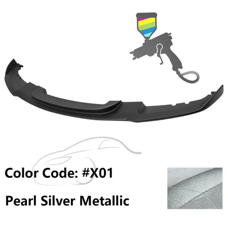 2012-2018 BMW F30 3 Series M Sport Front Bumper Lip Chin Spoiler Painted #X01 Pearl Silver Metallic