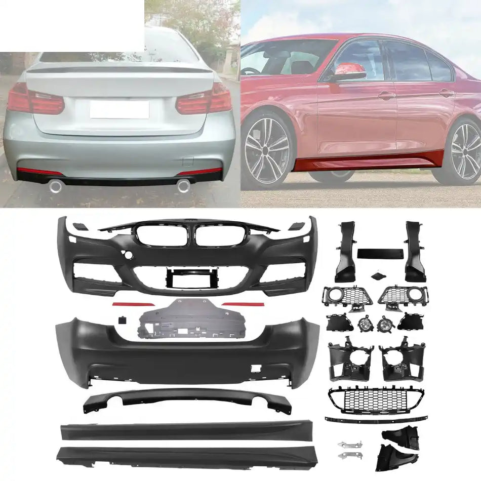 2012-2018 BMW F30 3 Series M-Tech Front Rear Bumper Cover Side Skirts
