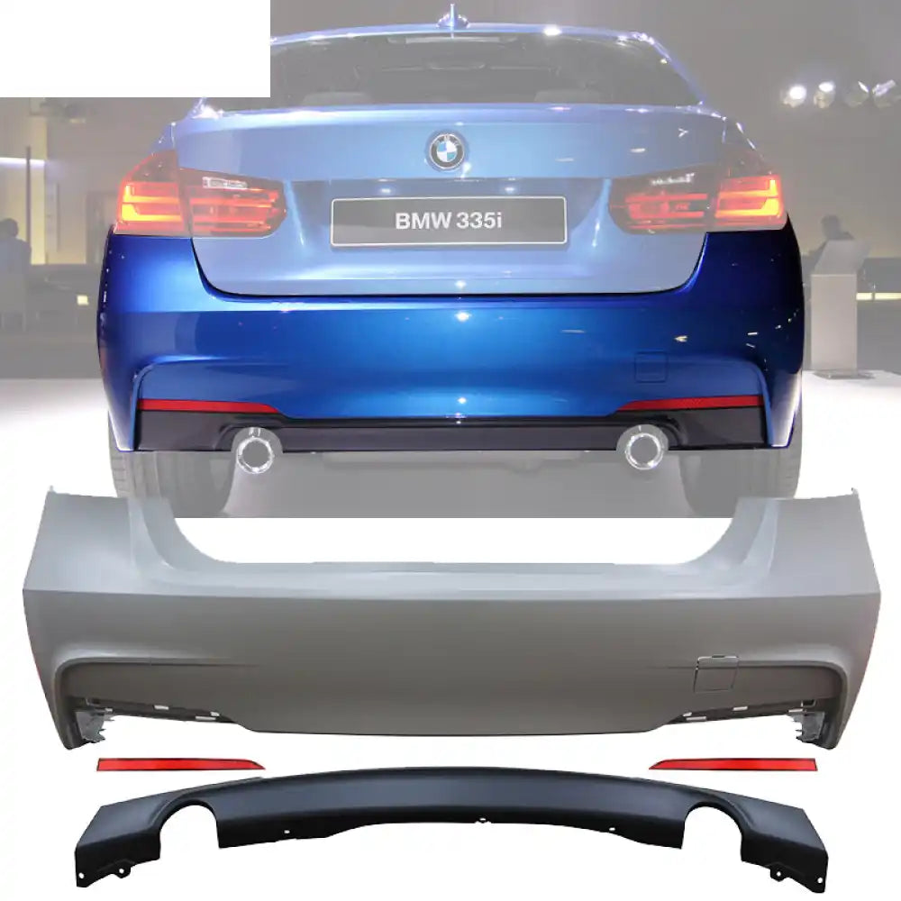 2012-2018 BMW F30 3 Series MT M Sport Rear Bumper Cover Diffuser Sedan