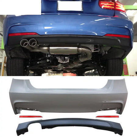 2012-2018 BMW F30 3 Series MT Rear Bumper Cover Diffuser Unpainted PP