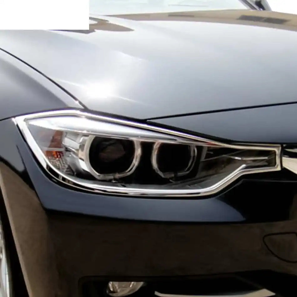 2012-2018 BMW F30 3-Series Sedan Chrome Headlights Trim Bezel Cover Surround Rim ABS