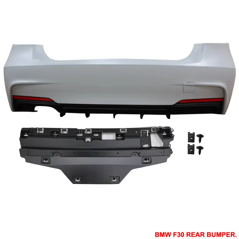 2012-2018 BMW F30 328i MP Rear Bumper Twin Muffler Single Outlet PP
