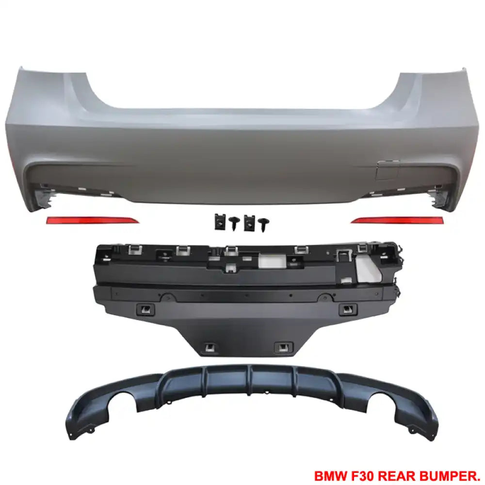 2012-2018 BMW F30 335i MP Single Muffler Twin Outlet Rear Bumper Cover