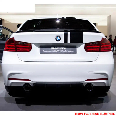2012-2018 BMW F30 335i MP Single Muffler Twin Outlet Rear Bumper Cover