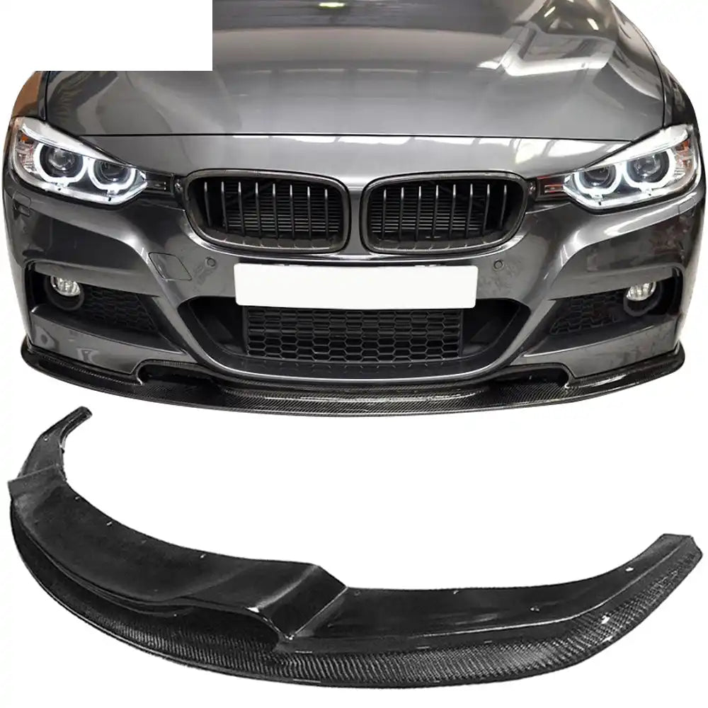2012-2018 BMW F30 F31 M-Tech M-Sport VR Front Bumper Lip Carbon Fiber