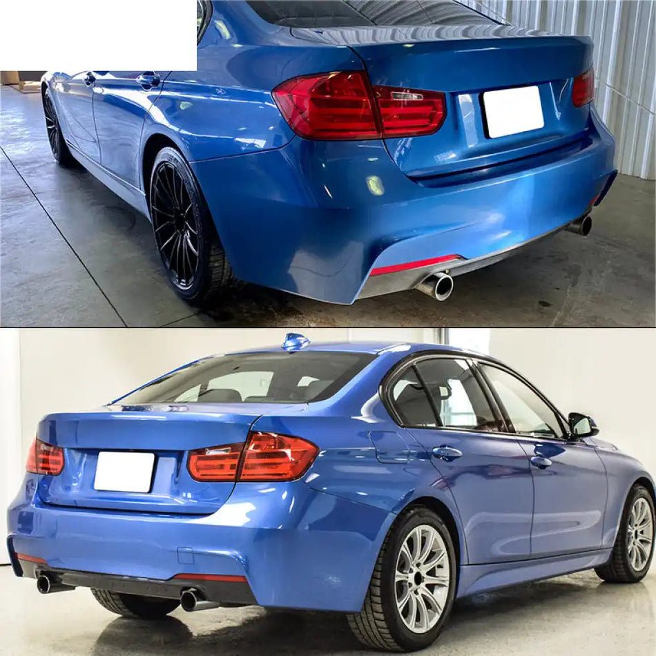 2012-2018 BMW F30 M-Tech Rear Bumper 335i Single Muffler Twin Outlet
