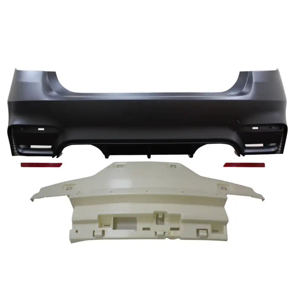 2012-2019 BMW F30 3 Series M3 M4 Style Twin Muffler Rear Bumper Cover