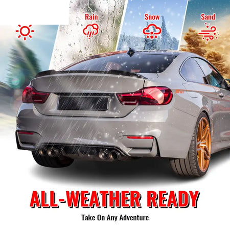 2012-2019 BMW F30 3-Series Sedan 4Dr M3 M4 Style Rear Bumper Cover PP Unpainted Black