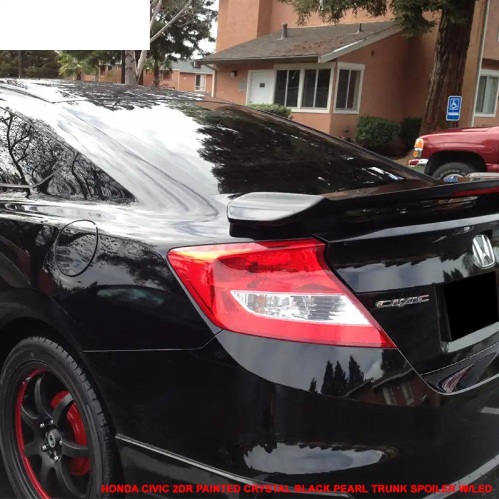 2012 Honda Civic Si LX Coupe Trunk Spoiler with LED Brake Light ABS