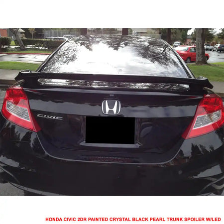 2012 Honda Civic Si LX Coupe Trunk Spoiler with LED Brake Light ABS