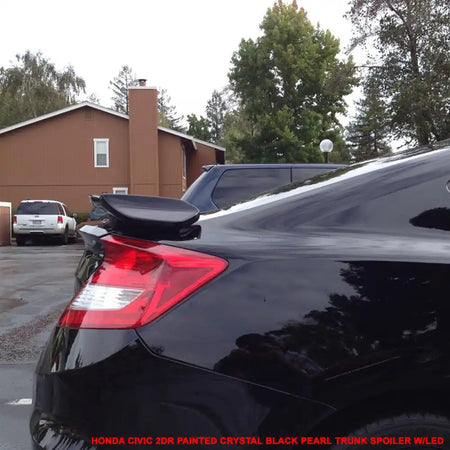 2012 Honda Civic Si LX Coupe Trunk Spoiler with LED Brake Light ABS