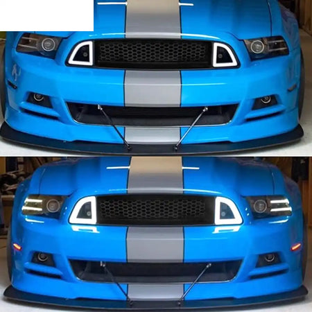 2013-2014 Ford Mustang Non-Shelby LED Light Unpainted Front Grille