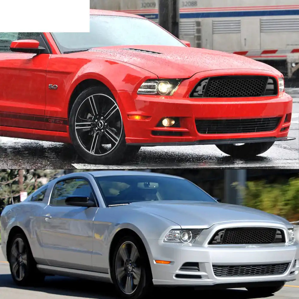 2013-2014 Ford Mustang Shelby GT500 Style Unpainted Front Grille ABS