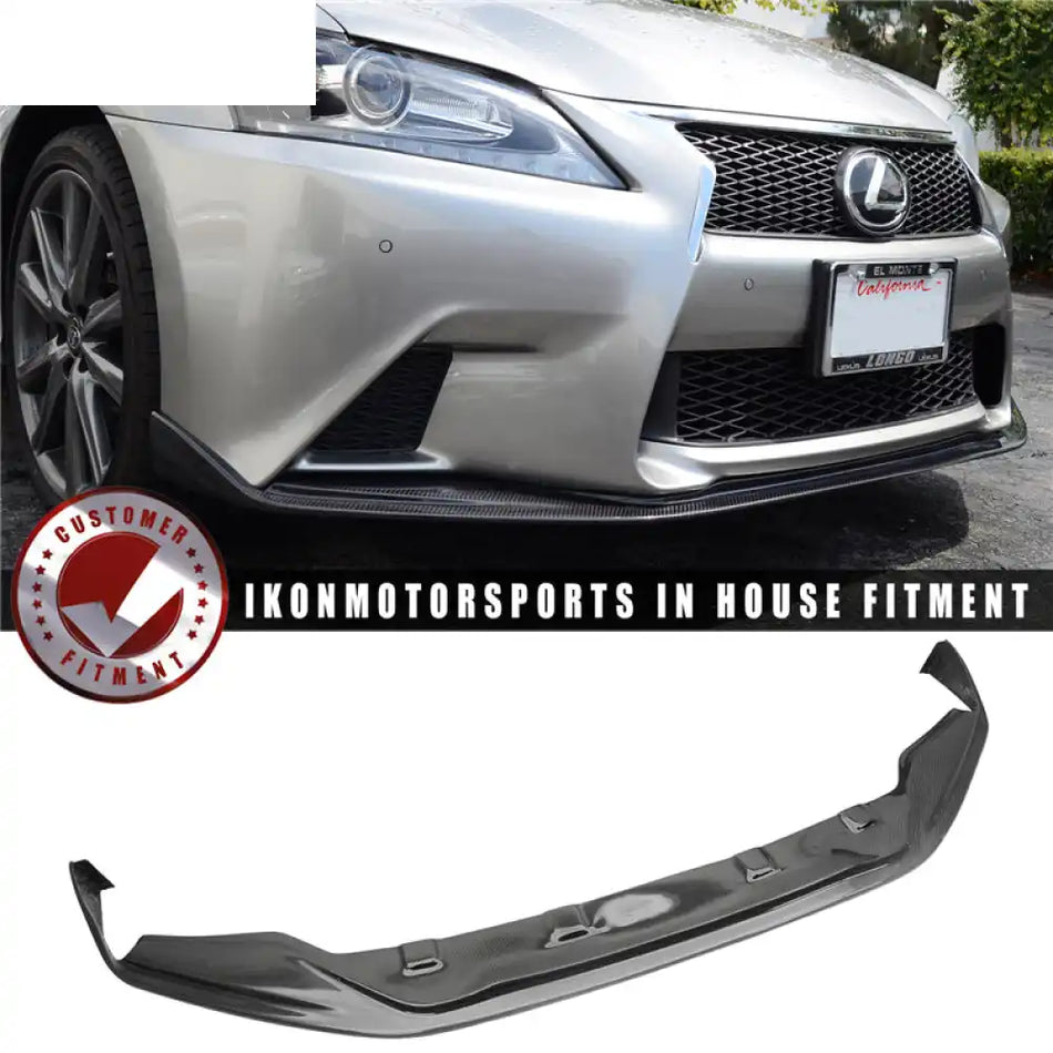 2013-2015 Lexus GS350 450 F Sport SK Front Bumper Lip Carbon Fiber CF Carbon Fiber