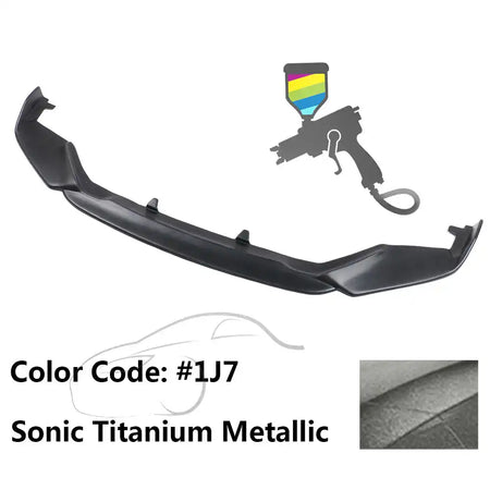 2013-2015 Lexus GS350 F Sport IKON Style Front Bumper Lip Painted PP Painted #1J7 Sonic Titanium Metallic
