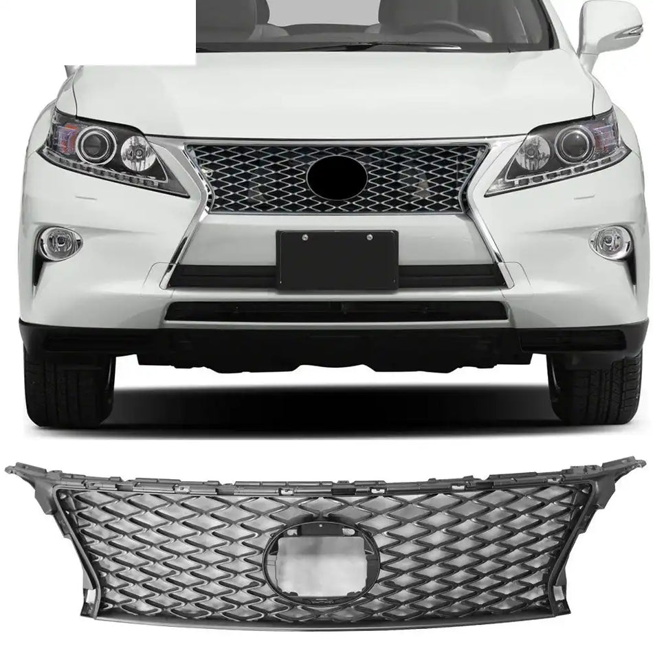 2013-2015 Lexus RX350 RX450h F Sport Style Chrome Honeycomb Grille