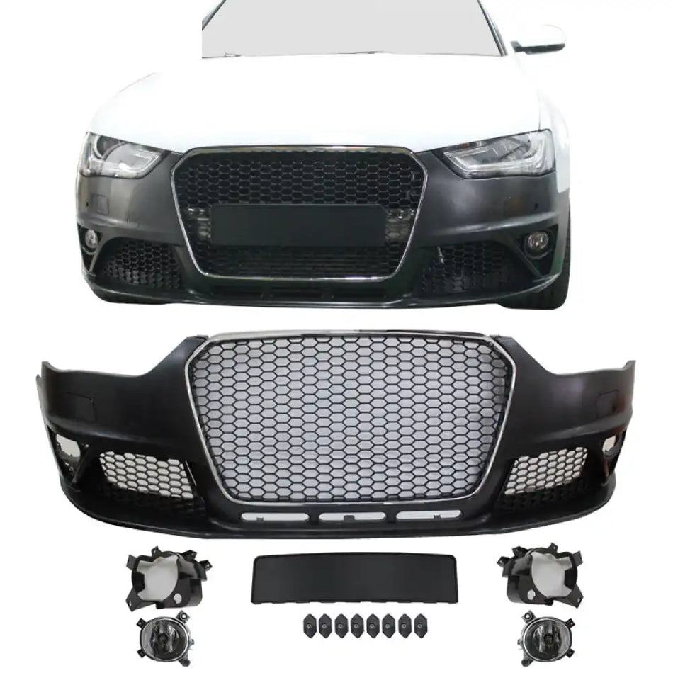 2013-2016 Audi A4 S4 RS4 Chrome Front Bumper Conversion No PDC+ Grille