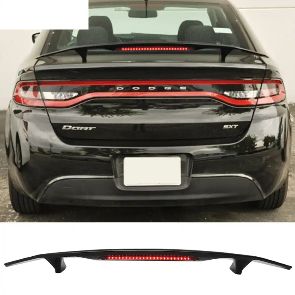 2013-2016 Dodge Dart Gloss Rear Trunk Spoiler w/ LED 3RD Brake Light
