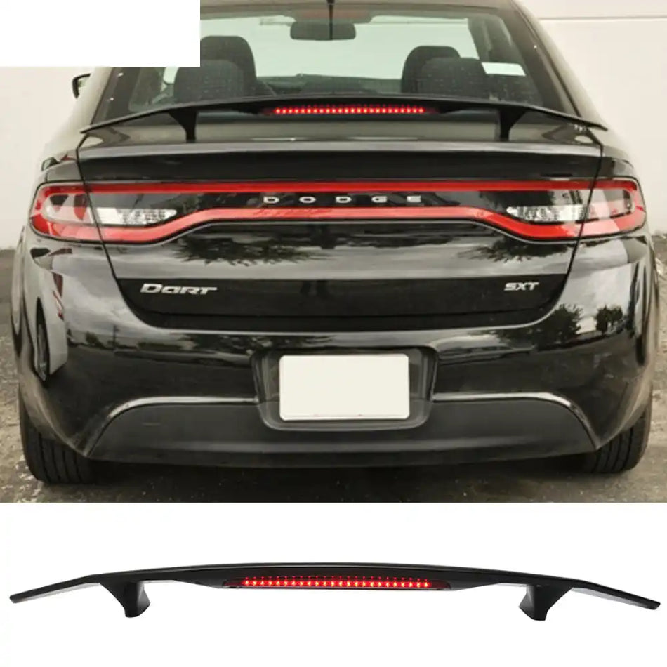 2013-2016 Dodge Dart Gloss Rear Trunk Spoiler w/ LED 3RD Brake Light