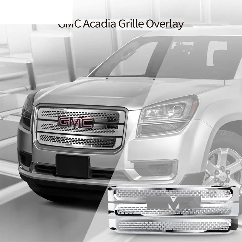 2013-2016 GMC Acadia SL/SLE/SLT Chrome Tape On Grille Overlay 3 Bar