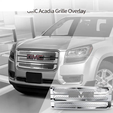 2013-2016 GMC Acadia SL/SLE/SLT Chrome Tape On Grille Overlay 3 Bar