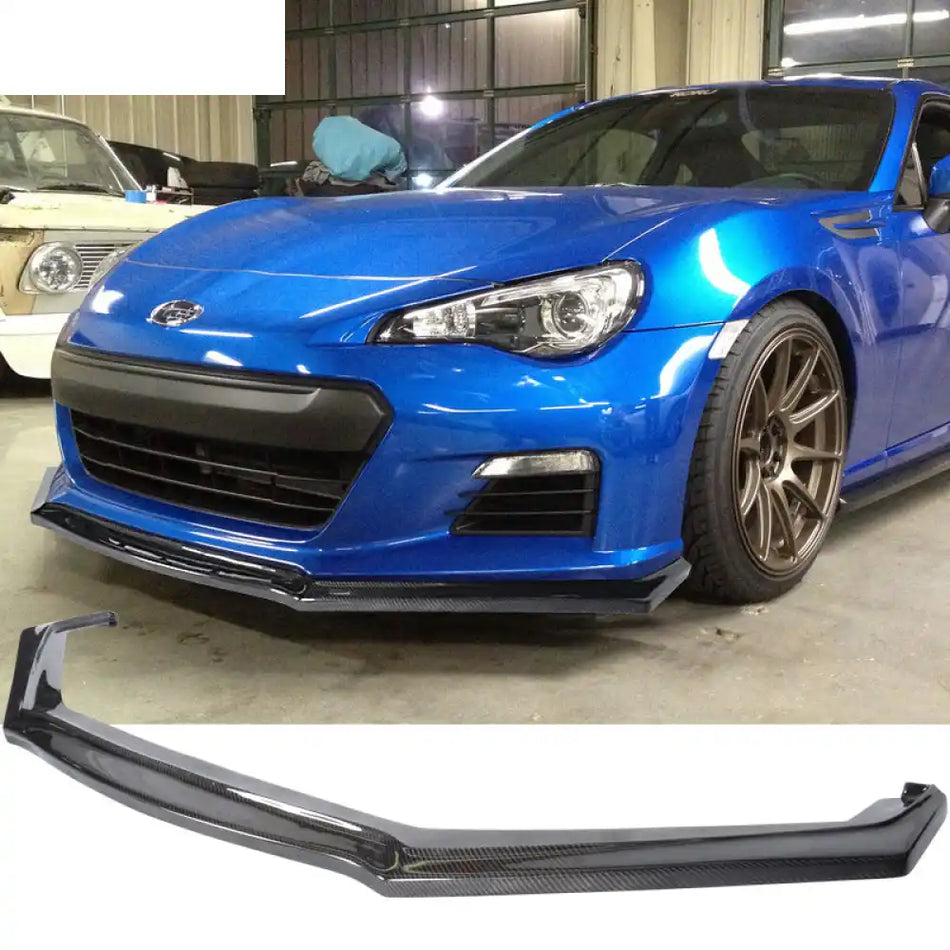 2013-2016 Subaru BRZ CS2 Style Front Bumper Lip Spoiler Carbon Fiber Carbon Fiber