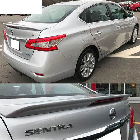 2013-2019 Nissan Sentra Rear Spoiler Wing LED Brake Light Matte Black