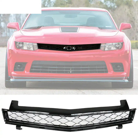 2014-2015 Chevy Camaro Z28 Style Black Front Upper Mesh Grille