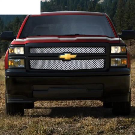 2014-2015 Chevy Silverado 1500 B Style Black Front Hood Grille ABS