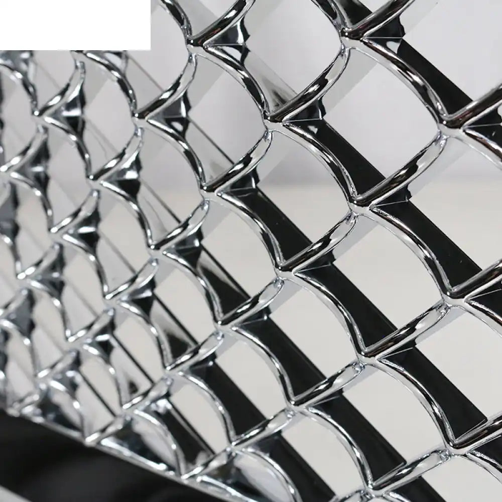 2014-2015 Chevy Silverado 1500 B Style Silver Front Bumper Grille ABS Chrome