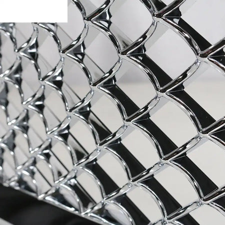2014-2015 Chevy Silverado 1500 B Style Silver Front Bumper Grille ABS Chrome