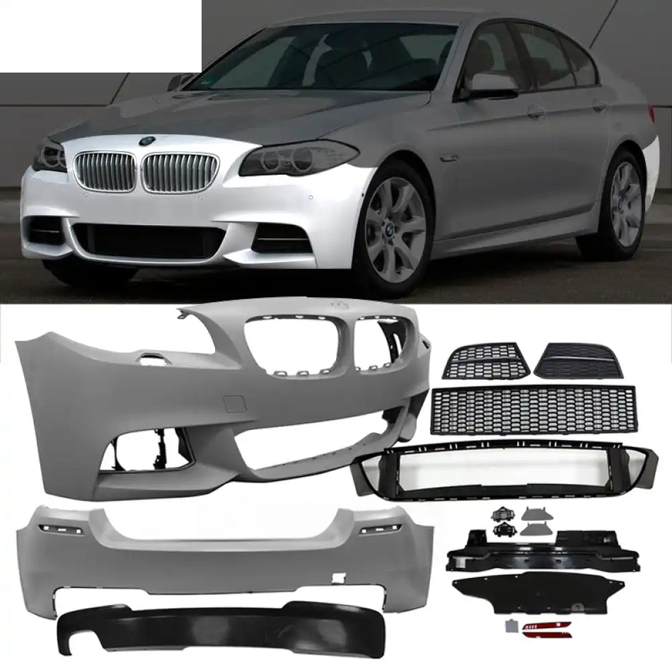 2014-2016 BMW F10 Front Bumper + Rear Bumper W/ Single Outlet