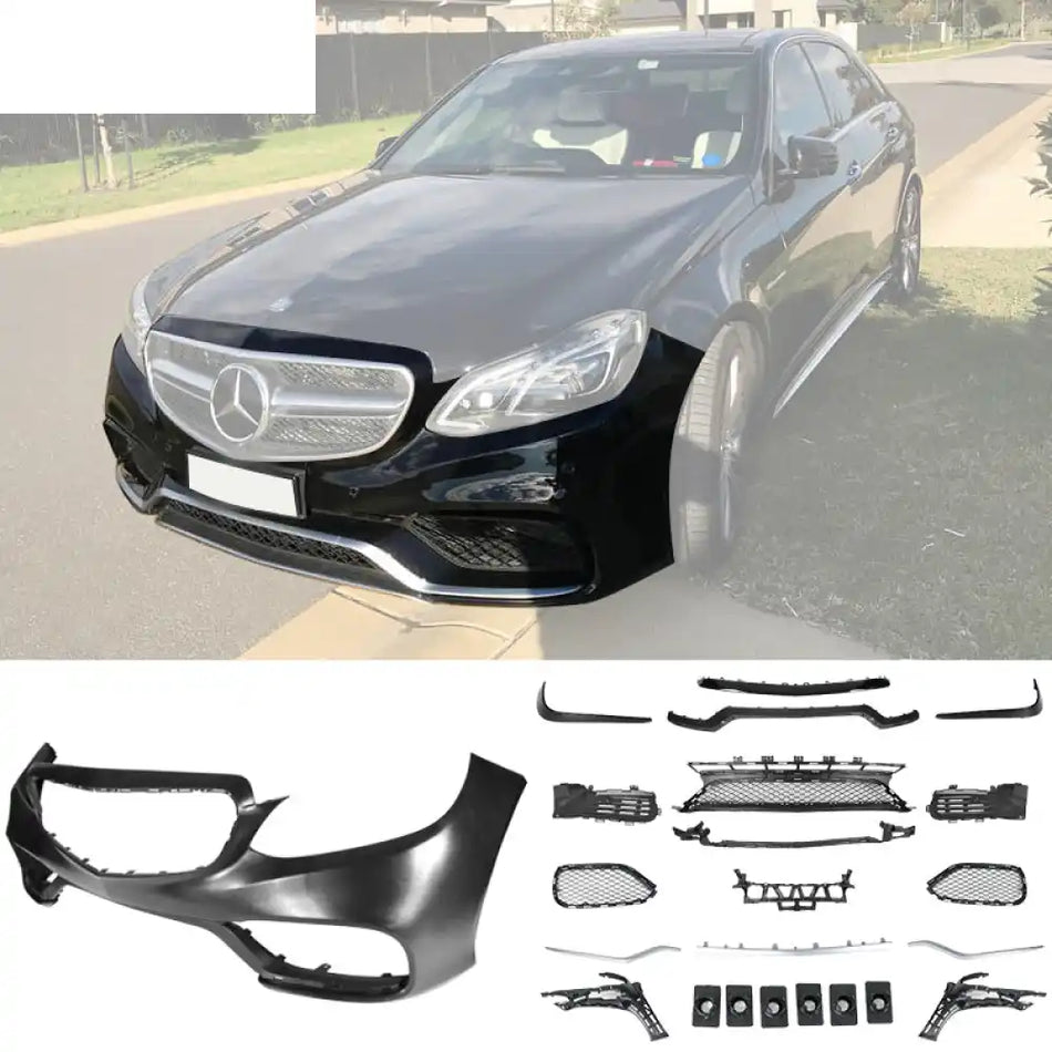 2014-2016 Mercedes-Benz W212 E Class Front Bumper with Lip Trim Vents