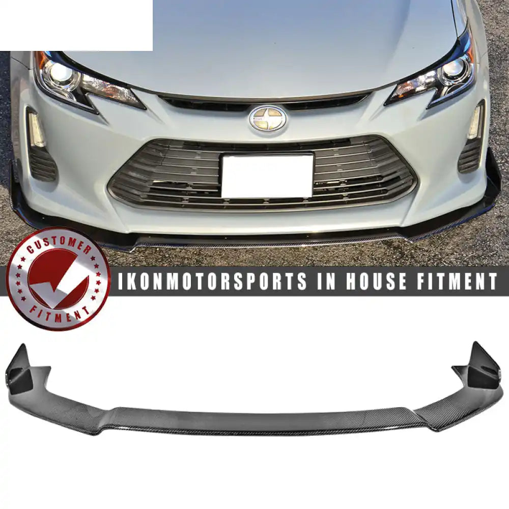 2014-2016 Scion TC V1 Style Front Bumper Lip Splitter Carbon Fiber