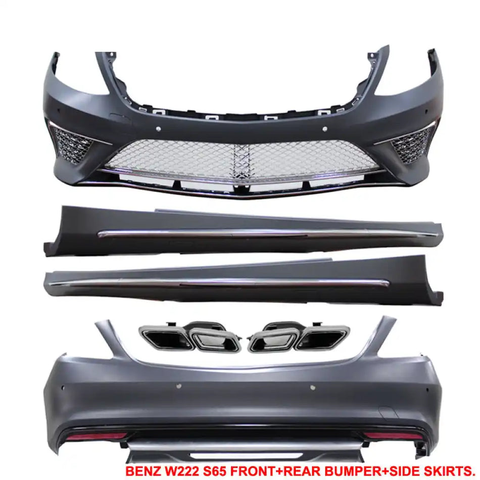 2014-2017 Benz W222 S Class PDC Front + Rear Bumper Cover + Side Skirt