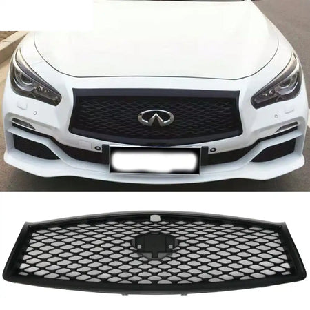 2014-2017 Infiniti Q50 Sedan Eau Rouge Black Concept Car Mesh Grille Painted Matte Black