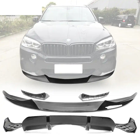 2014-2018 BMW F15 M Sport Front Bumper Lip Rear Diffuser Gloss Black