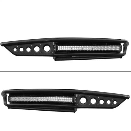 2014-2018 Silverado 1500 Black Bumper Bull Bar LED Lights Iron Steel