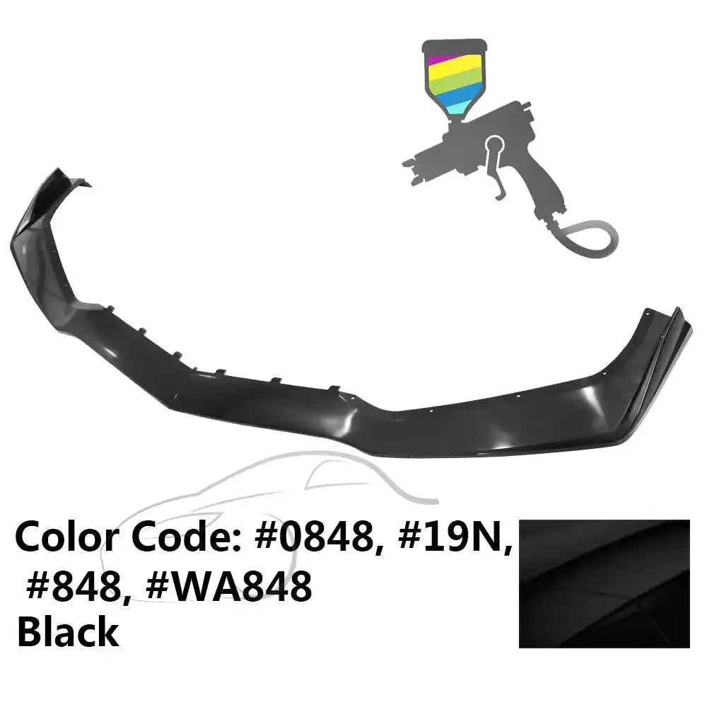 2014-2019 Chevy Corvette C7 ZR1 Style Painted Front Bumper Lip PP #0848, 19N, 848, WA848 Black
