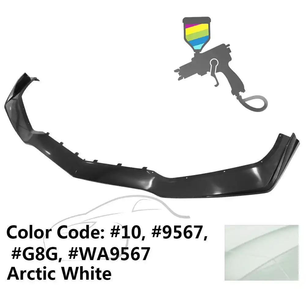 2014-2019 Chevy Corvette C7 ZR1 Style Painted Front Bumper Lip PP #10, 9567, G8G, WA9567 Arctic White